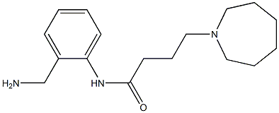 N-[2-(aminomethyl)phenyl]-4-azepan-1-ylbutanamide 结构式