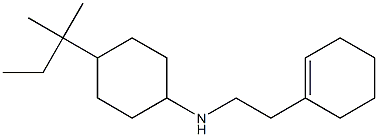 N-[2-(cyclohex-1-en-1-yl)ethyl]-4-(2-methylbutan-2-yl)cyclohexan-1-amine 结构式