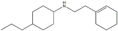 N-[2-(cyclohex-1-en-1-yl)ethyl]-4-propylcyclohexan-1-amine 结构式