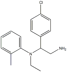 N-[2-amino-1-(4-chlorophenyl)ethyl]-N-ethyl-2-methylaniline 结构式