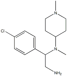 N-[2-amino-1-(4-chlorophenyl)ethyl]-N-methyl-N-(1-methylpiperidin-4-yl)amine 结构式