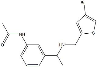 N-[3-(1-{[(4-bromothiophen-2-yl)methyl]amino}ethyl)phenyl]acetamide 结构式