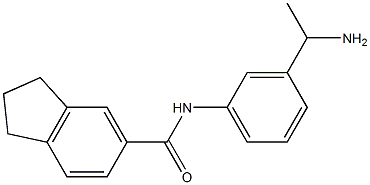 N-[3-(1-aminoethyl)phenyl]-2,3-dihydro-1H-indene-5-carboxamide 结构式