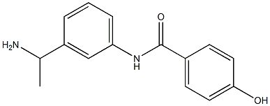 N-[3-(1-aminoethyl)phenyl]-4-hydroxybenzamide 结构式