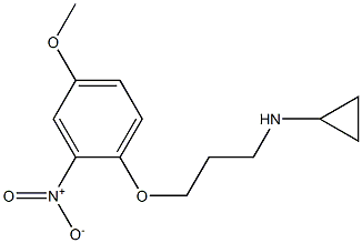 N-[3-(4-methoxy-2-nitrophenoxy)propyl]cyclopropanamine 结构式