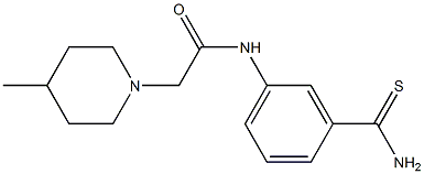 N-[3-(aminocarbonothioyl)phenyl]-2-(4-methylpiperidin-1-yl)acetamide 结构式