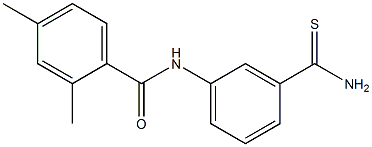 N-[3-(aminocarbonothioyl)phenyl]-2,4-dimethylbenzamide 结构式