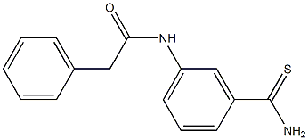 N-[3-(aminocarbonothioyl)phenyl]-2-phenylacetamide 结构式