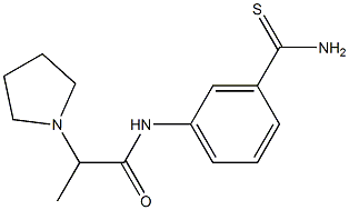 N-[3-(aminocarbonothioyl)phenyl]-2-pyrrolidin-1-ylpropanamide 结构式