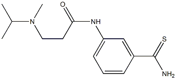 N-[3-(aminocarbonothioyl)phenyl]-3-[isopropyl(methyl)amino]propanamide 结构式