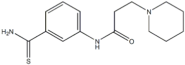 N-[3-(aminocarbonothioyl)phenyl]-3-piperidin-1-ylpropanamide 结构式