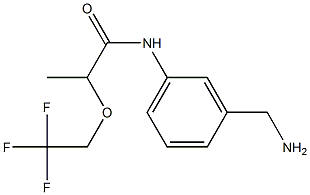 N-[3-(aminomethyl)phenyl]-2-(2,2,2-trifluoroethoxy)propanamide 结构式