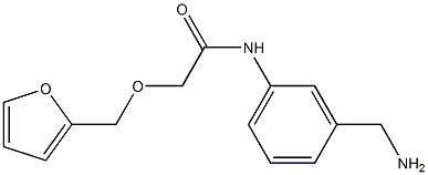 N-[3-(aminomethyl)phenyl]-2-(2-furylmethoxy)acetamide 结构式