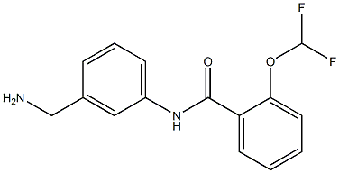 N-[3-(aminomethyl)phenyl]-2-(difluoromethoxy)benzamide 结构式