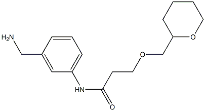 N-[3-(aminomethyl)phenyl]-3-(oxan-2-ylmethoxy)propanamide 结构式