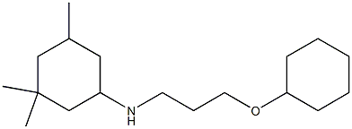 N-[3-(cyclohexyloxy)propyl]-3,3,5-trimethylcyclohexan-1-amine 结构式