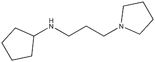 N-[3-(pyrrolidin-1-yl)propyl]cyclopentanamine 结构式