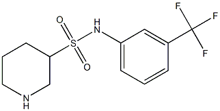 N-[3-(trifluoromethyl)phenyl]piperidine-3-sulfonamide 结构式