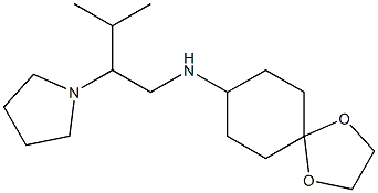 N-[3-methyl-2-(pyrrolidin-1-yl)butyl]-1,4-dioxaspiro[4.5]decan-8-amine 结构式