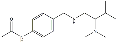 N-[4-({[2-(dimethylamino)-3-methylbutyl]amino}methyl)phenyl]acetamide 结构式