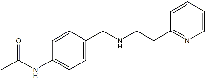 N-[4-({[2-(pyridin-2-yl)ethyl]amino}methyl)phenyl]acetamide 结构式