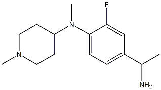 N-[4-(1-aminoethyl)-2-fluorophenyl]-N,1-dimethylpiperidin-4-amine 结构式