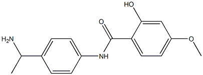 N-[4-(1-aminoethyl)phenyl]-2-hydroxy-4-methoxybenzamide 结构式