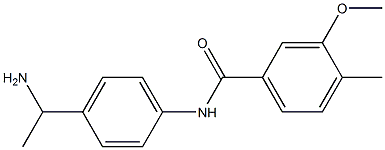 N-[4-(1-aminoethyl)phenyl]-3-methoxy-4-methylbenzamide 结构式