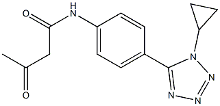 N-[4-(1-cyclopropyl-1H-1,2,3,4-tetrazol-5-yl)phenyl]-3-oxobutanamide 结构式