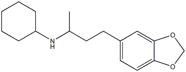 N-[4-(2H-1,3-benzodioxol-5-yl)butan-2-yl]cyclohexanamine 结构式