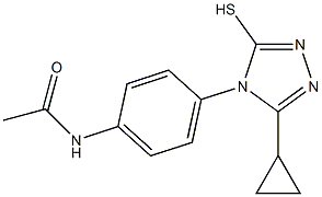 N-[4-(3-cyclopropyl-5-sulfanyl-4H-1,2,4-triazol-4-yl)phenyl]acetamide 结构式
