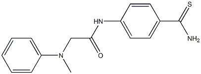 N-[4-(aminocarbonothioyl)phenyl]-2-[methyl(phenyl)amino]acetamide 结构式