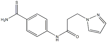 N-[4-(aminocarbonothioyl)phenyl]-3-(1H-pyrazol-1-yl)propanamide 结构式