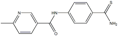 N-[4-(aminocarbonothioyl)phenyl]-6-methylnicotinamide 结构式