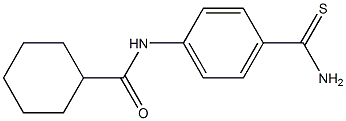 N-[4-(aminocarbonothioyl)phenyl]cyclohexanecarboxamide 结构式