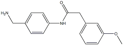 N-[4-(aminomethyl)phenyl]-2-(3-methoxyphenyl)acetamide 结构式