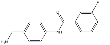 N-[4-(aminomethyl)phenyl]-3-fluoro-4-methylbenzamide 结构式