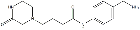 N-[4-(aminomethyl)phenyl]-4-(3-oxopiperazin-1-yl)butanamide 结构式