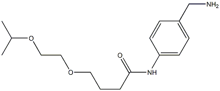 N-[4-(aminomethyl)phenyl]-4-[2-(propan-2-yloxy)ethoxy]butanamide 结构式