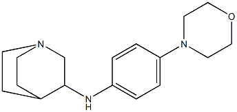 N-[4-(morpholin-4-yl)phenyl]-1-azabicyclo[2.2.2]octan-3-amine 结构式