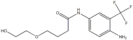 N-[4-amino-3-(trifluoromethyl)phenyl]-4-(2-hydroxyethoxy)butanamide 结构式