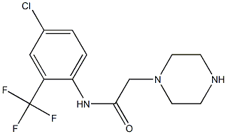 N-[4-chloro-2-(trifluoromethyl)phenyl]-2-(piperazin-1-yl)acetamide 结构式