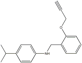 N-{[2-(prop-2-yn-1-yloxy)phenyl]methyl}-4-(propan-2-yl)aniline 结构式