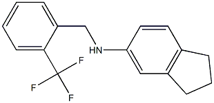 N-{[2-(trifluoromethyl)phenyl]methyl}-2,3-dihydro-1H-inden-5-amine 结构式