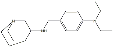 N-{[4-(diethylamino)phenyl]methyl}-1-azabicyclo[2.2.2]octan-3-amine 结构式