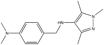 N-{[4-(dimethylamino)phenyl]methyl}-1,3,5-trimethyl-1H-pyrazol-4-amine 结构式