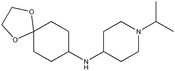N-{1,4-dioxaspiro[4.5]decan-8-yl}-1-(propan-2-yl)piperidin-4-amine 结构式