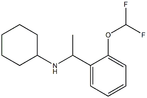 N-{1-[2-(difluoromethoxy)phenyl]ethyl}cyclohexanamine 结构式