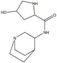 N-{1-azabicyclo[2.2.2]octan-3-yl}-4-hydroxypyrrolidine-2-carboxamide 结构式