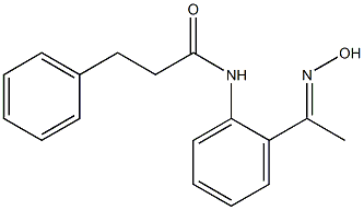 N-{2-[(1E)-N-hydroxyethanimidoyl]phenyl}-3-phenylpropanamide 结构式